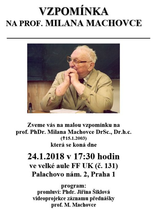 Vzpom�nka na  Milana Machovce